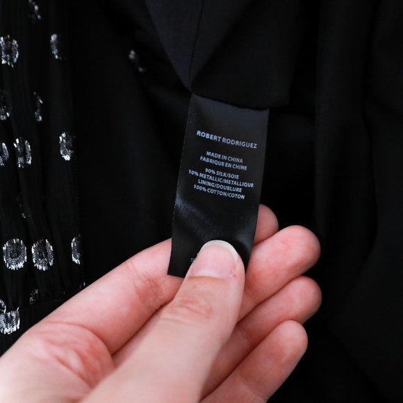 Robert Rodriguez 8 Silk Metallic Dot Mini Dress - Picture 9 of 11